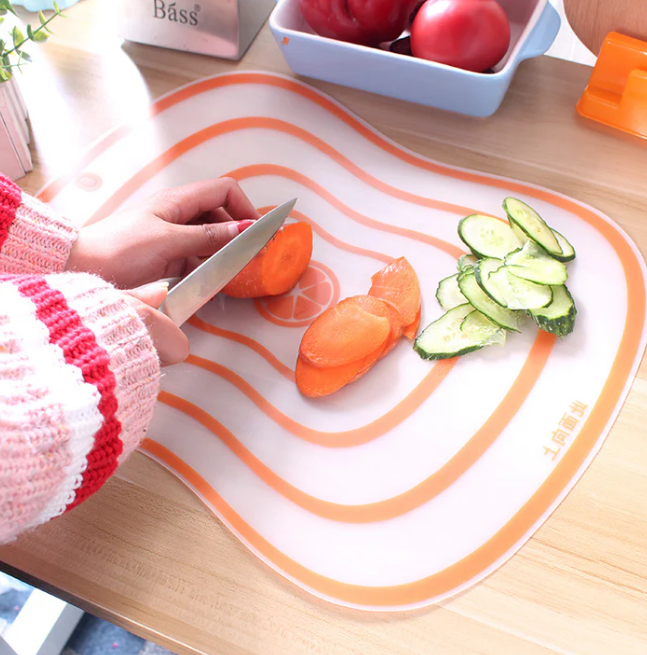 1pc Mini Silicone Plastic Chopping Board Food Cutting plastic Chopping Board Size 20 x 14 CM